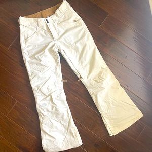 Woman’s North Face Ski / Snowboard Pants, Cream, Size Small Short